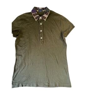 Ralph Lauren Golf Men's Green Plaid Polo Shirt Size S Short Sleeve